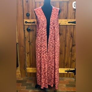 LuLaRoe Large sleeveless maxi SWEATER Joy vest topper coverup 2091